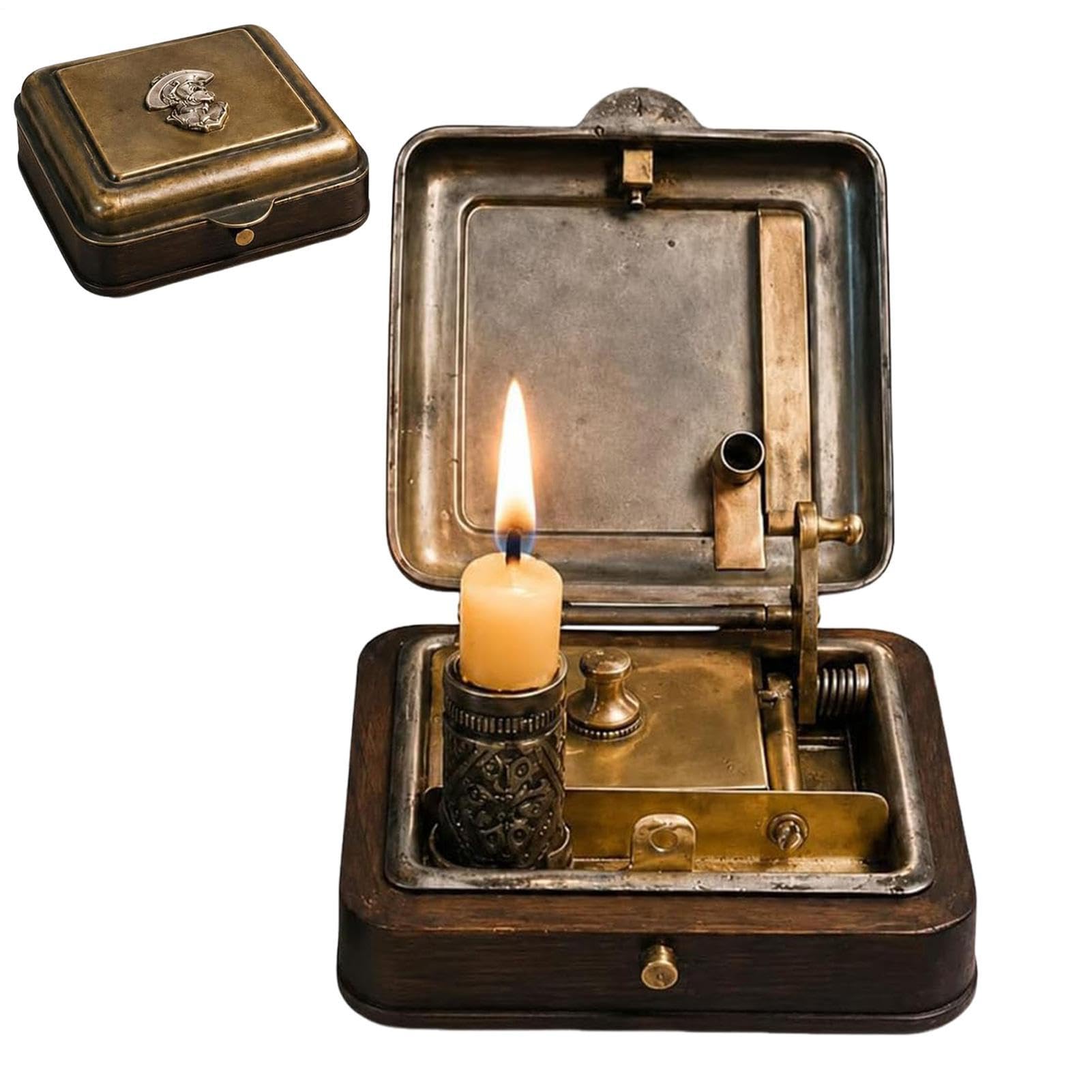 Bougeoir portable en métal noir pour table de salle à manger