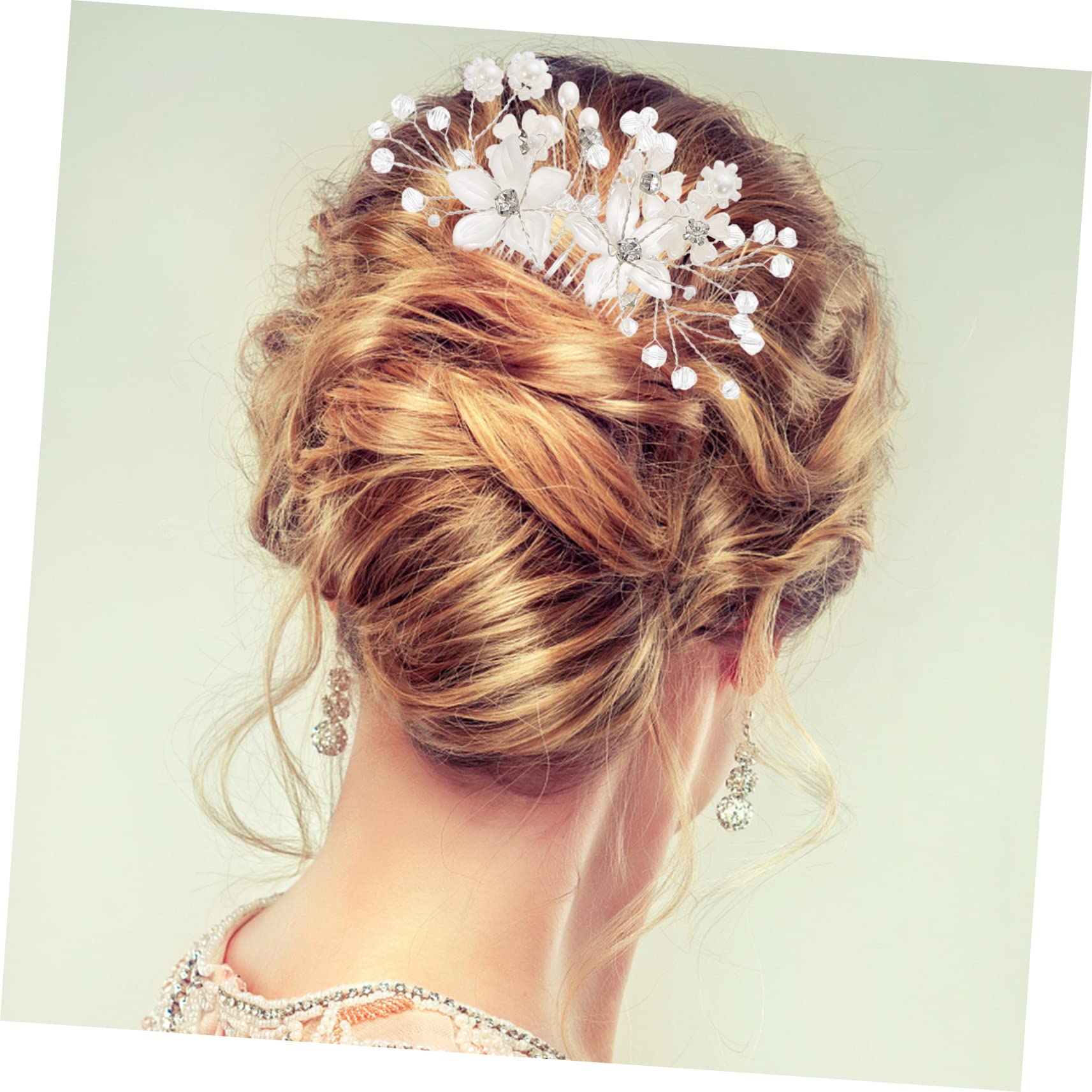 Healeved Stk Braut Hochzeit Tiara Haarkamm Hochzeit Brautjungfer Haarspange Hochzeit Haarspange Perle Haarnadel Haarschmuck Für Die Braut Kopfschmuck Für Die Braut Brauthaar Acryl