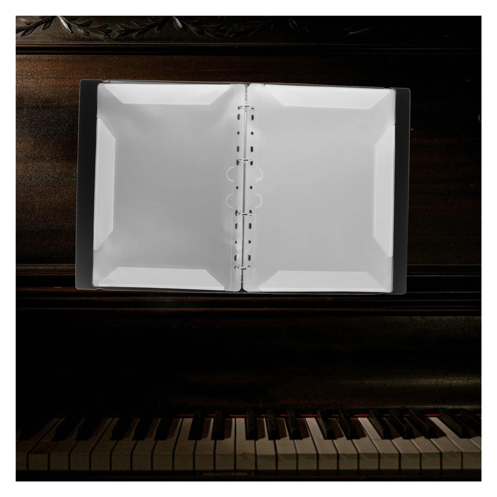 Carpeta partituras Carpeta de hojas A4 con 60 bolsillos, soporte música portátil for Piano, clarinete, banda marcha, carpeta organizadora archivos, 1 Uds