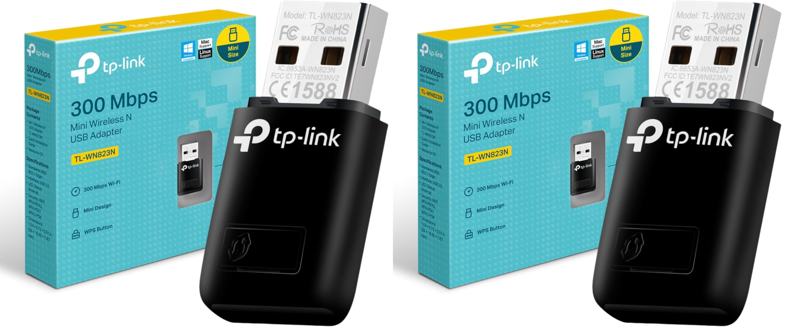 TP-Link TL-WN823N Adaptador USB Tarjeta de Red, Inalámbrico 300Mbps, 2.4Ghz, Puerto USB 2.0, WPS, Windows 11/10/8.1/8/7/XP, Mac OS 10.15 e Inferior, Linux, WiFi4 N300 — view 10