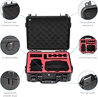 Vista 4 de FPVtosky Funda rígida para DJI Mini 5 Pro/Fly More Combo/Plus, funda de transporte impermeable para accesorios Mavic Mini5 Pro RC 2 [solo funda]