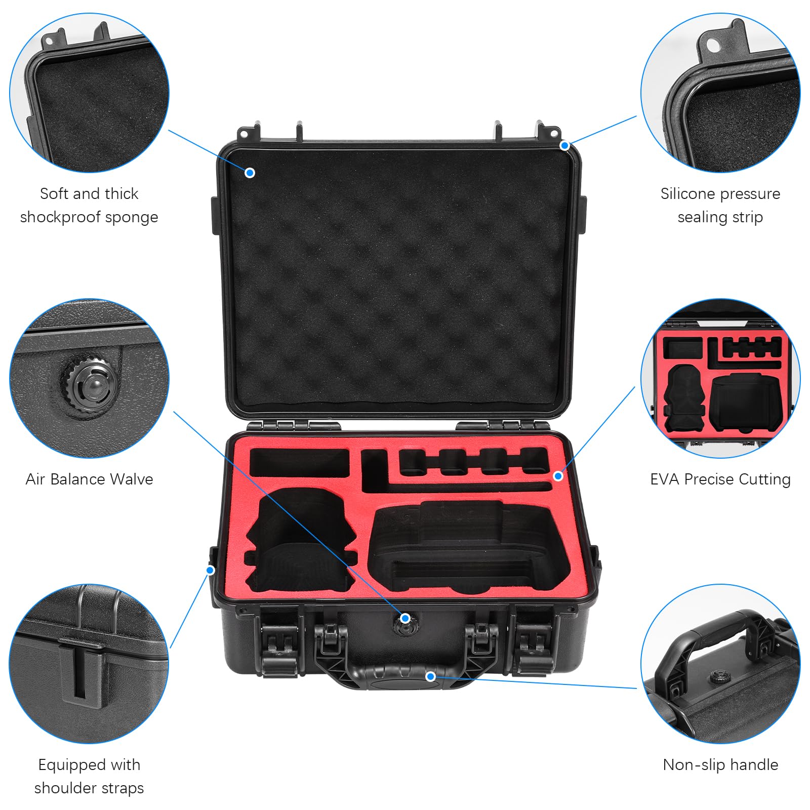 FPVtosky Custodia rigida per DJI Mini 5 Pro/Fly More Combo/Plus, custodia impermeabile per Mavic/Mini5 Pro RC 2 accessori [solo custodia]