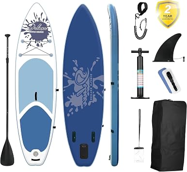 Inflatable Stand Up Paddle Boards 33 inches Width and 6 inches Thickness with Premium SUP Paddle Board Accessories, Wide Stable Design, Non-Slip Comfort Deck for Youth & Adults