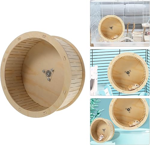 Miniatura 8 de balacoo Rueda de ejercicio silenciosa material de madera de calidad para hámster Chinchilla ardilla