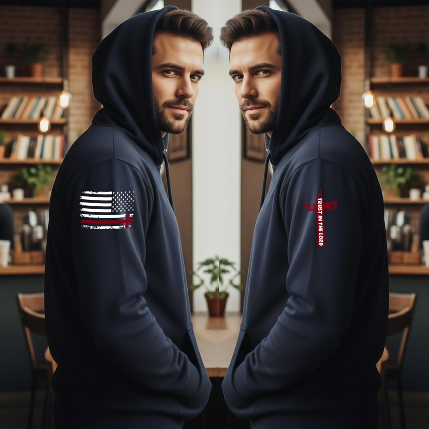 Custom Christian Hoodies for Men Women Faith Cross Jesus Hoodie Bible Religious Gifts Personalized Christmas - Image 2