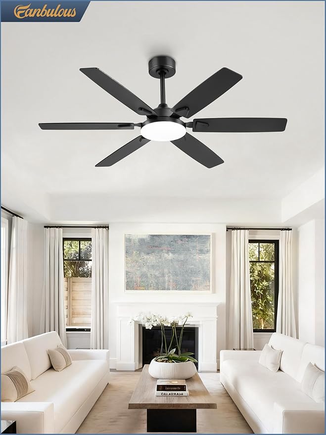 Ventilador de Techo 52 Pulgadas con Luz, 6 Velocidades, 120V miniatura 9