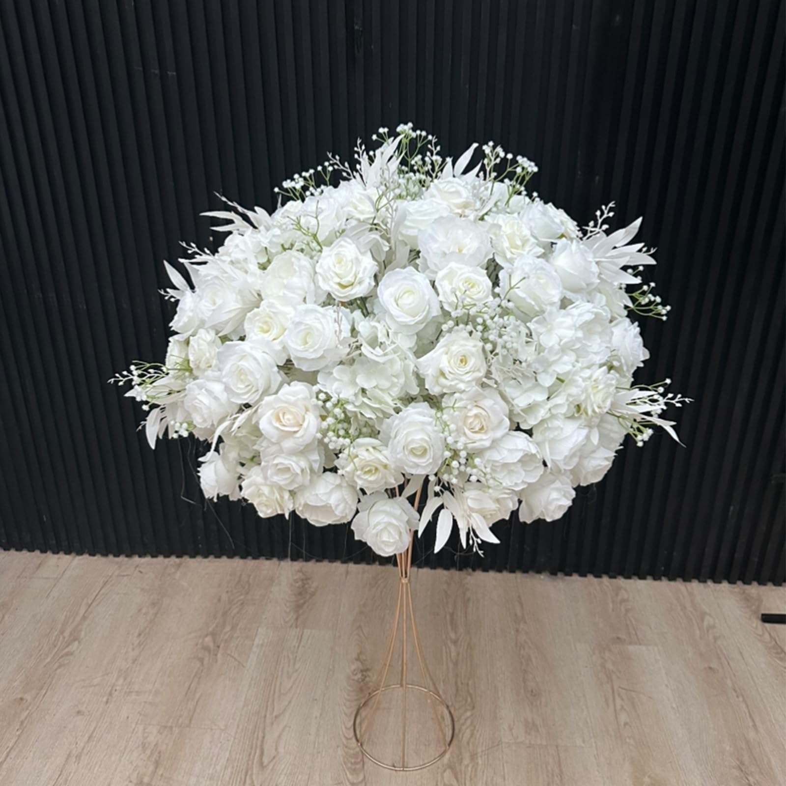 Lucky Flower White Pure Wedding Backdrop, Floral Arrangement, Event Table Centerpiece Ball, Arch Decor, Hang Flower Row (,80Cm)