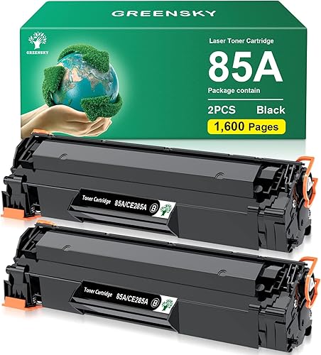 GREENSKY Cartucho de tóner de repuesto compatible para HP 85A CE285A HP85A para impresoras HP Laserjet P1102W 1102W P1109W M1212NF MFP P1005 P1006
