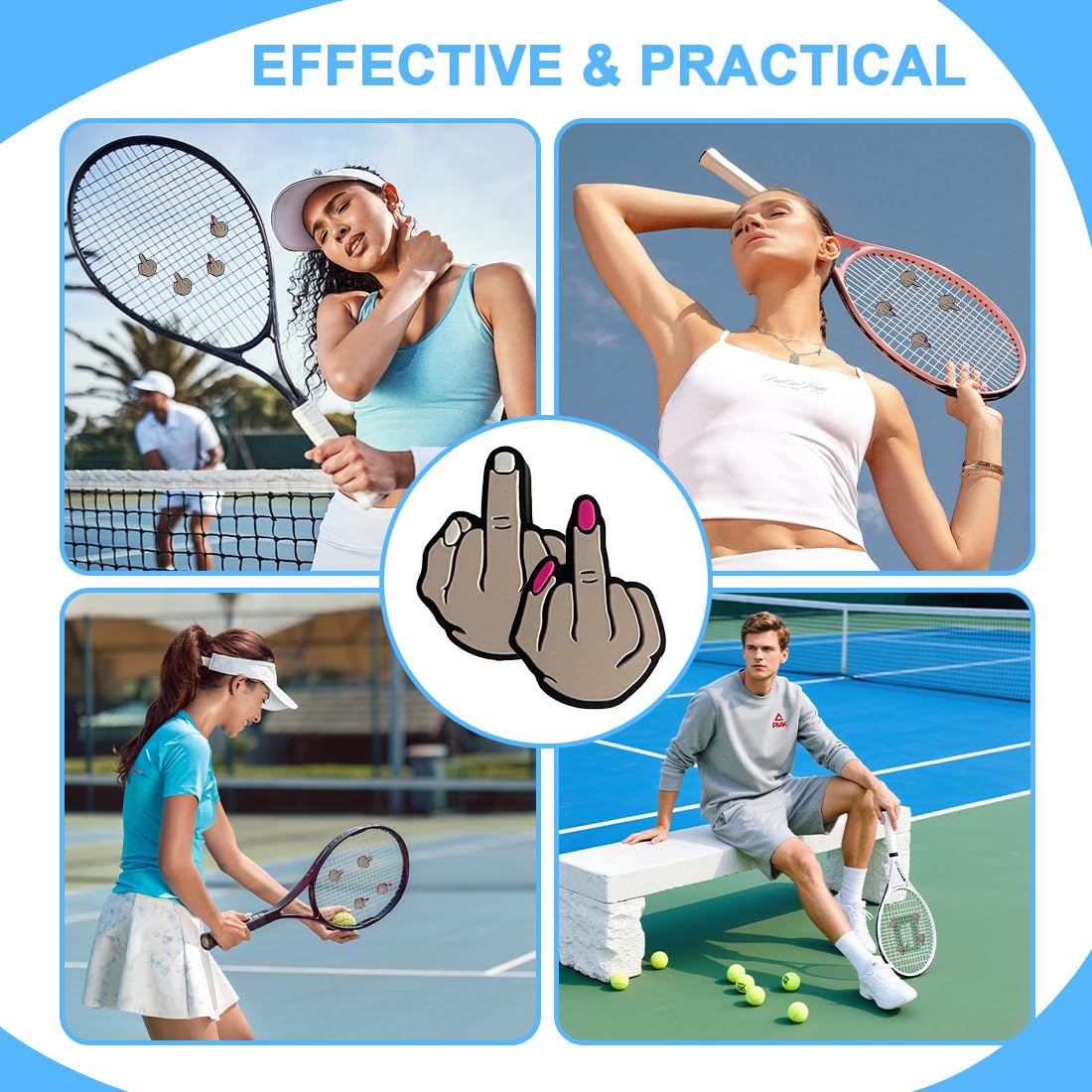 Smorzatore per racchetta da tennis unisex 2 pezzi