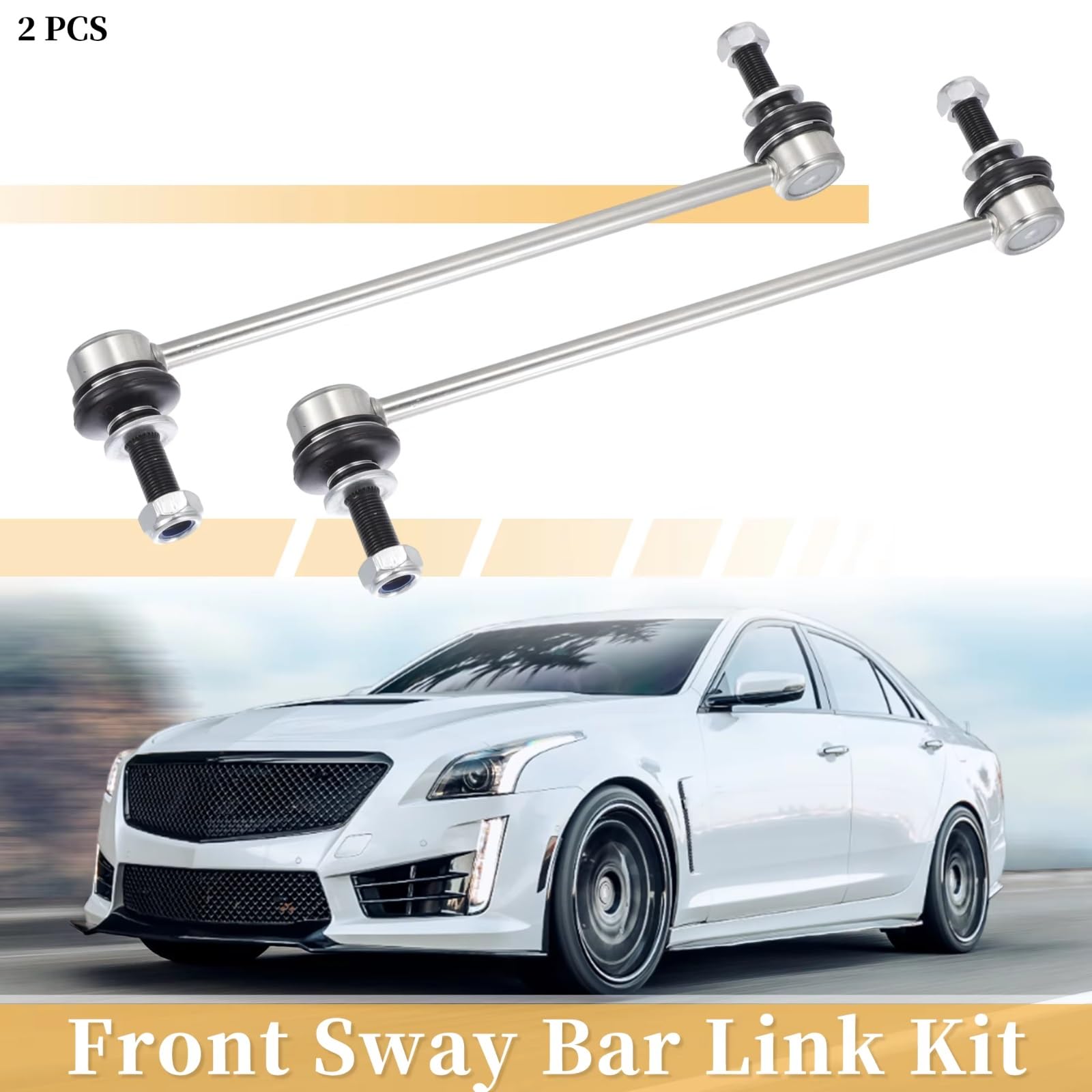 1 par de bieletas de Barra estabilizadora Delantera para autom贸vil, compatibles con Cadillac SRX 2010 2011 2012 2013 2014 2015 2016