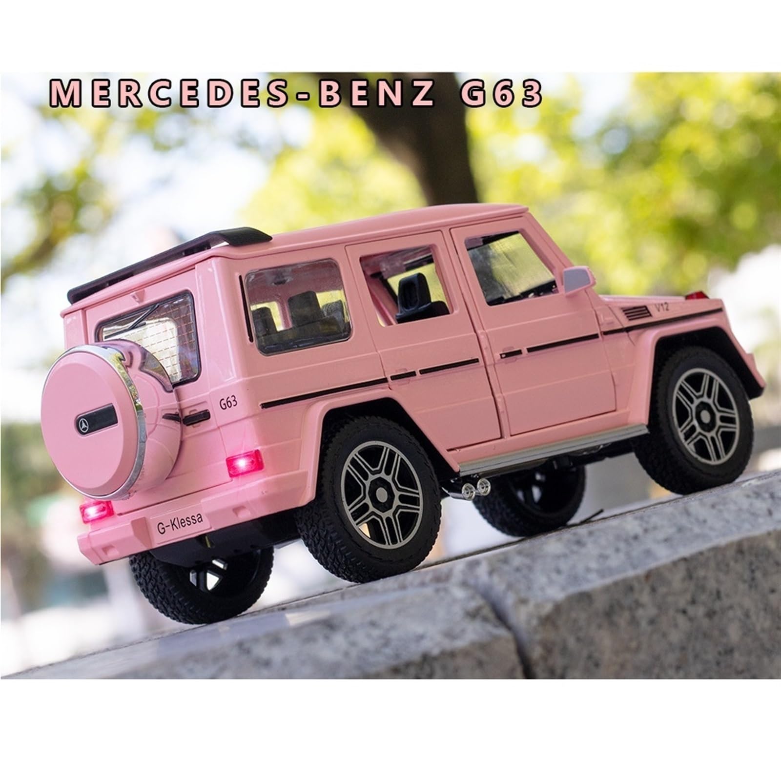 Amazon.co.jp: 1 24シミュレーションカーモデルピンクメルセデスベンツ