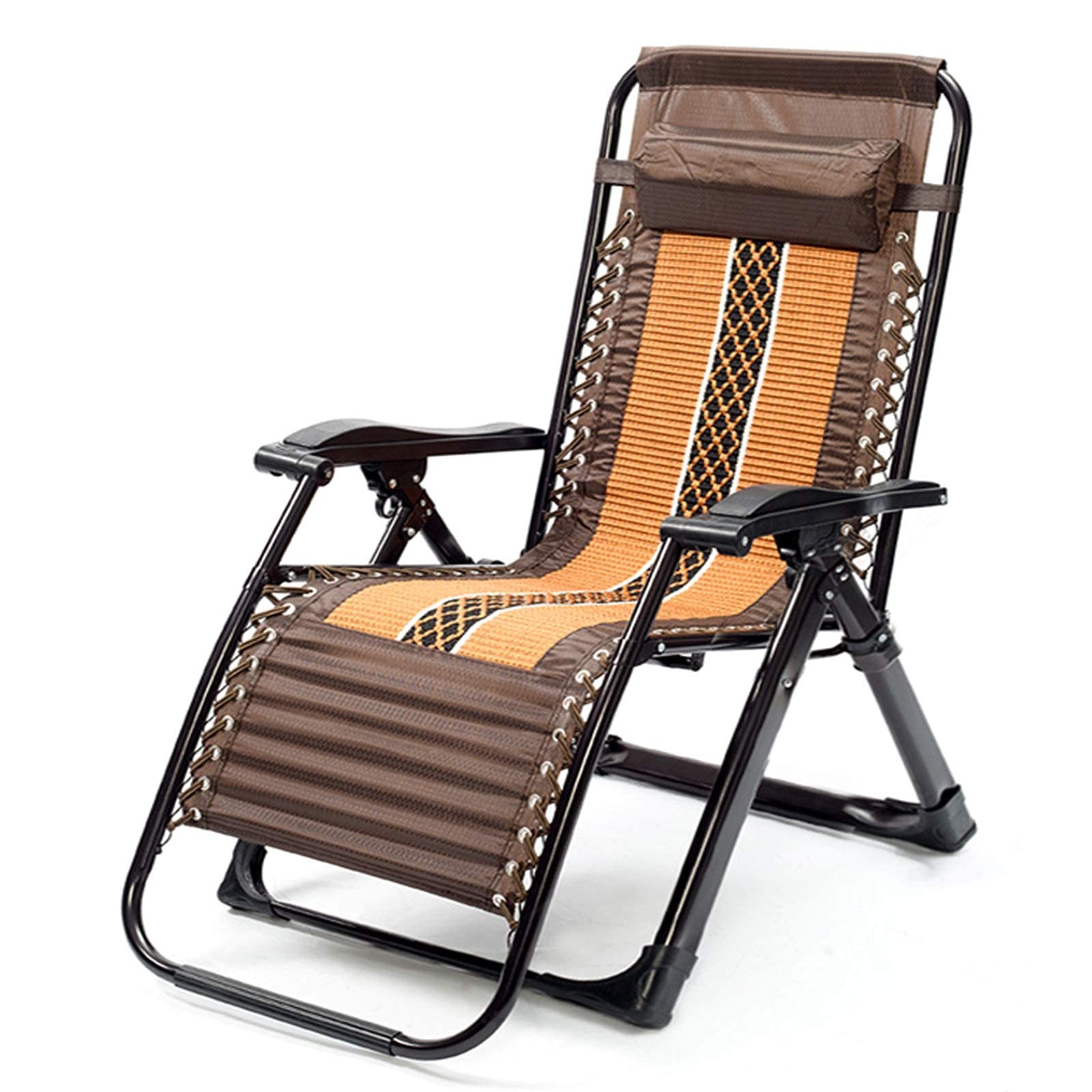 Chaise pliante extérieure inclinable grand confort fauteuil relax de plage et terrasse adulte