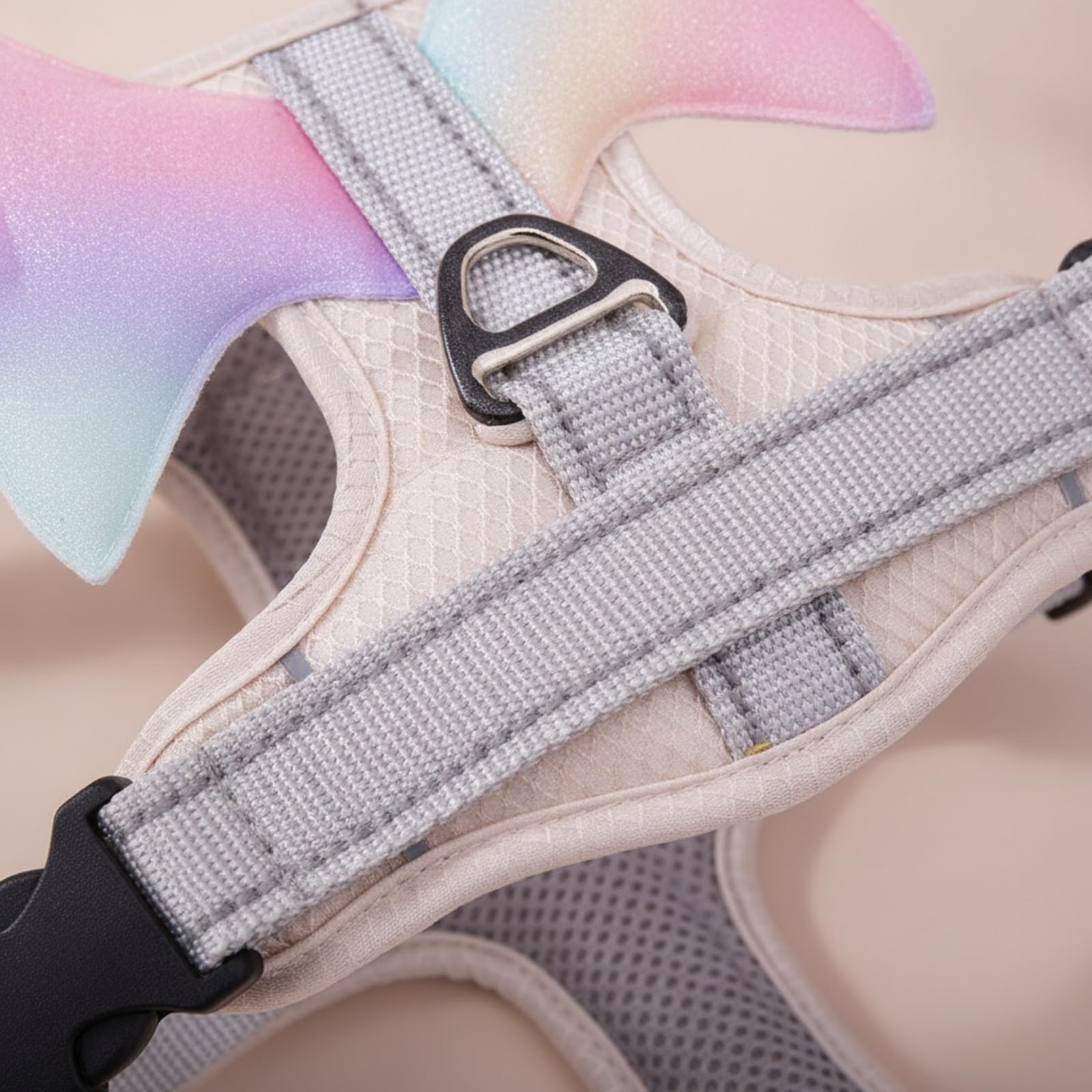 Baoblaze Arnes para Perro Ajustable con en Relieve Pechera Ergónomica con Correa Torácica Cierre de Liberación Instantánea Tejido de Malla Poliéster y Adecuado, Array, Beige, XS