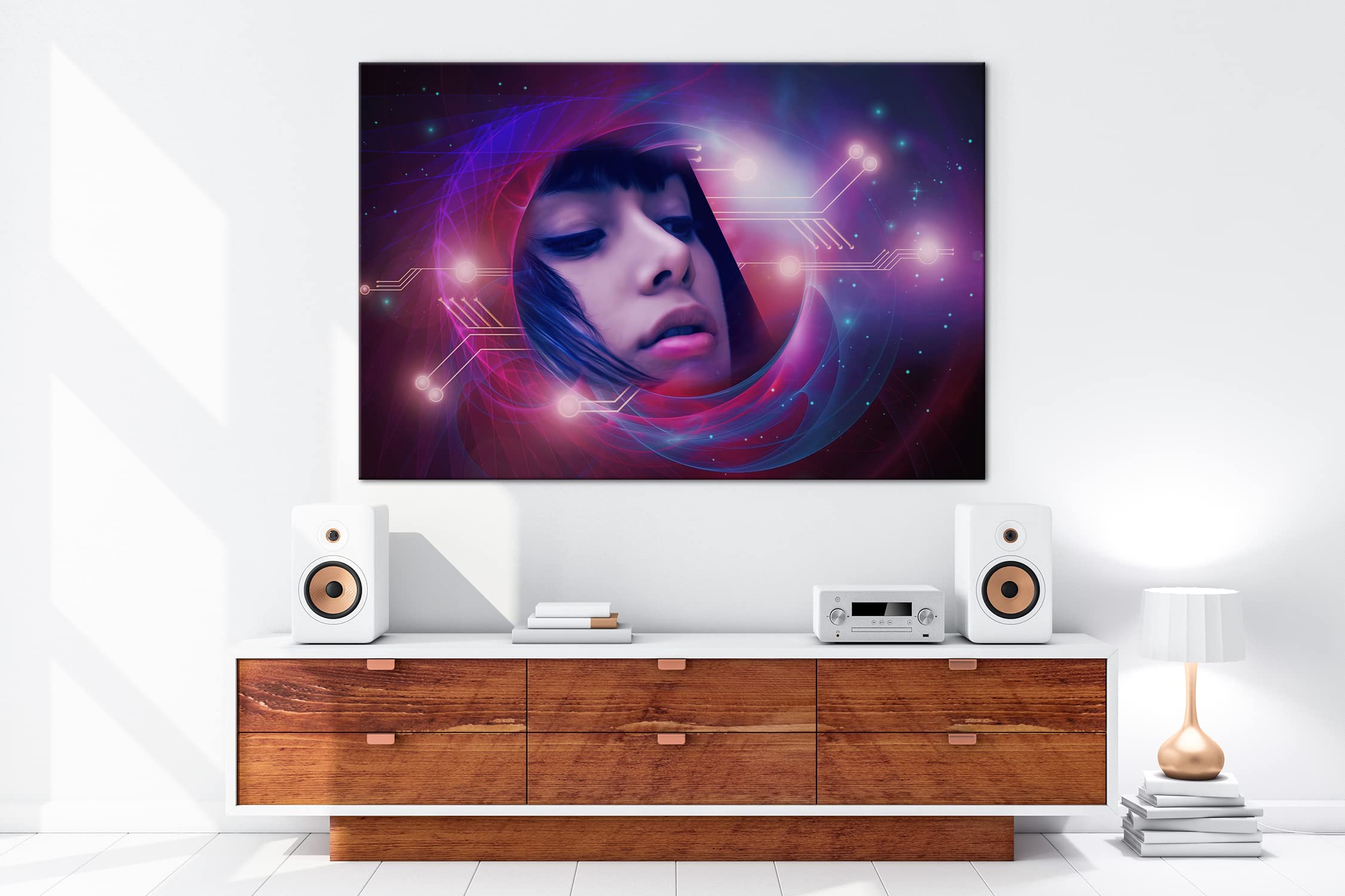 Fotomural sobre lienzo (120 x 80 cm), diseño de ciencia ficticia