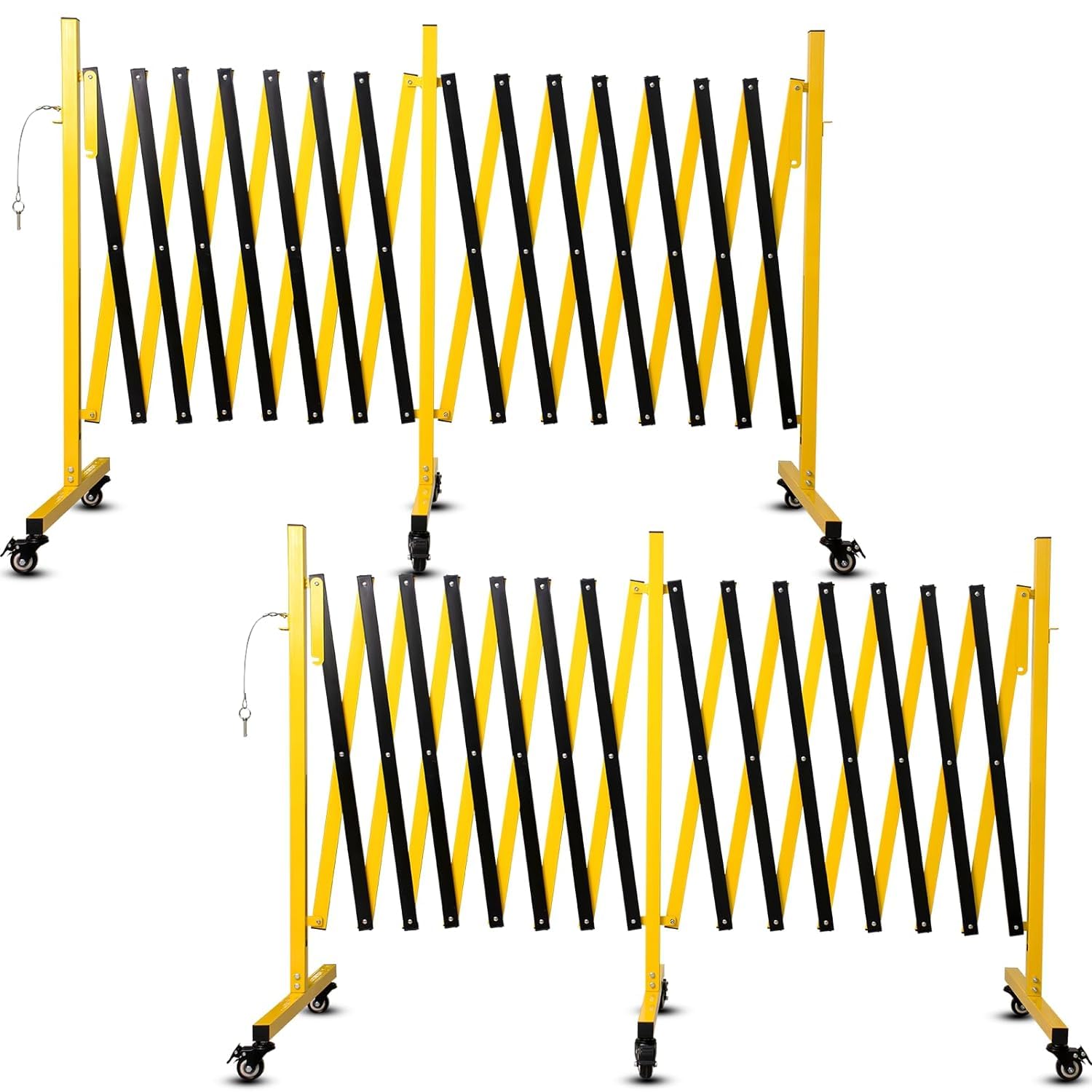 Barrière extensible en métal pour sécuriser les accès de parking et les chantiers urbains