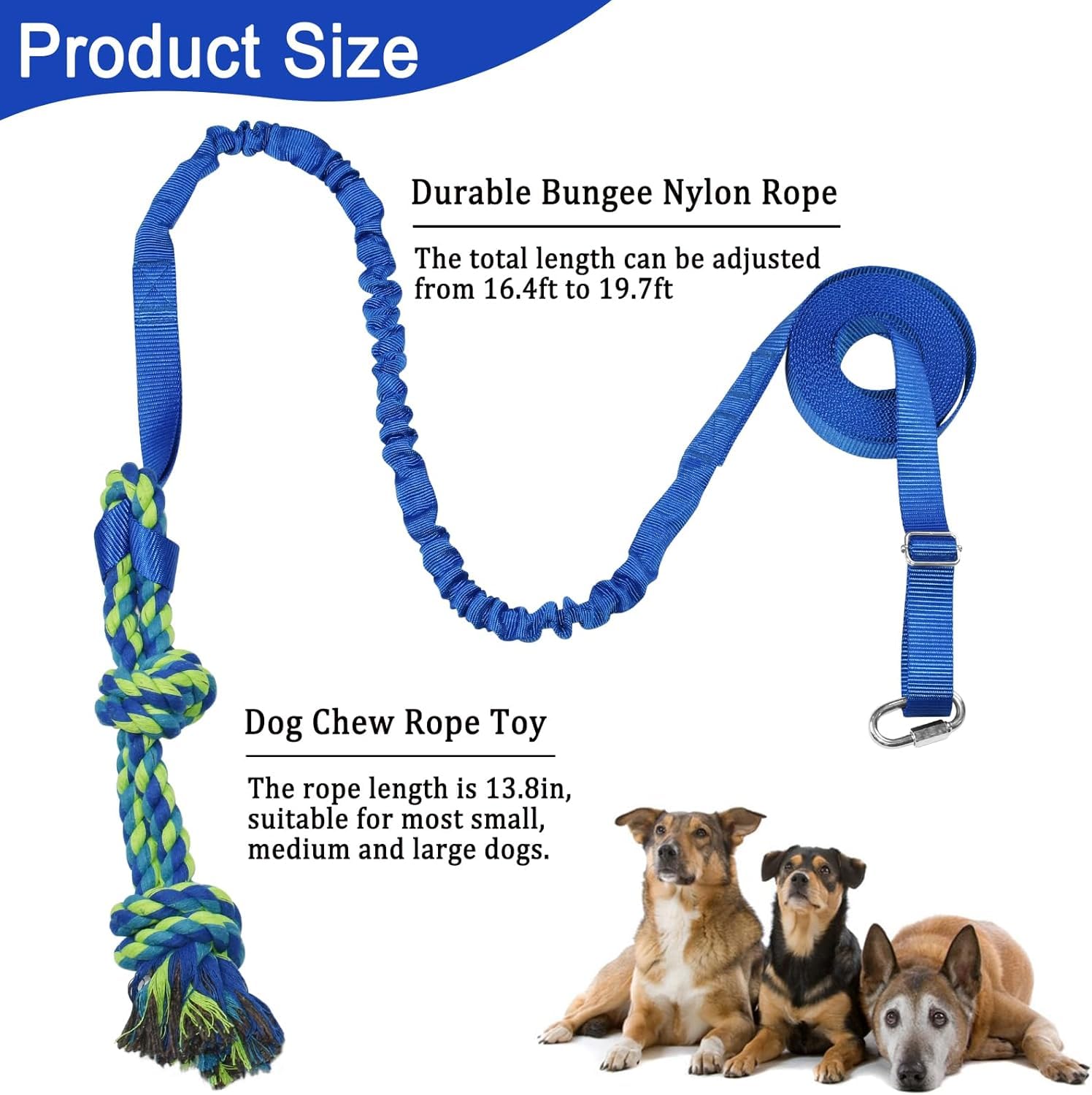 Tether Ball For Dogs SYOOY Dog Bungee Tug Toy, Durable Interactive Dog Rope  Toy With Chew Lure Toys, Outdoor Tether Tug Of War For Small Medium Large  Dogs To Exercise Solo Tether