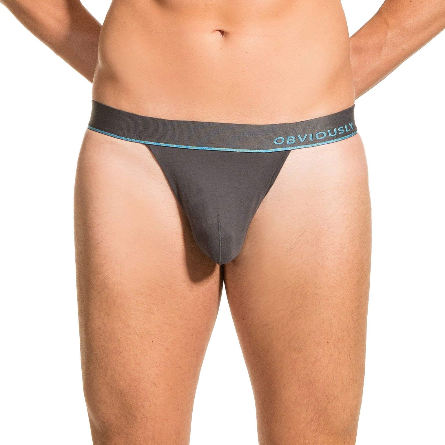 Obviously Men's Titanium Primeman Anatomax Thong Underwear (S/30-32)