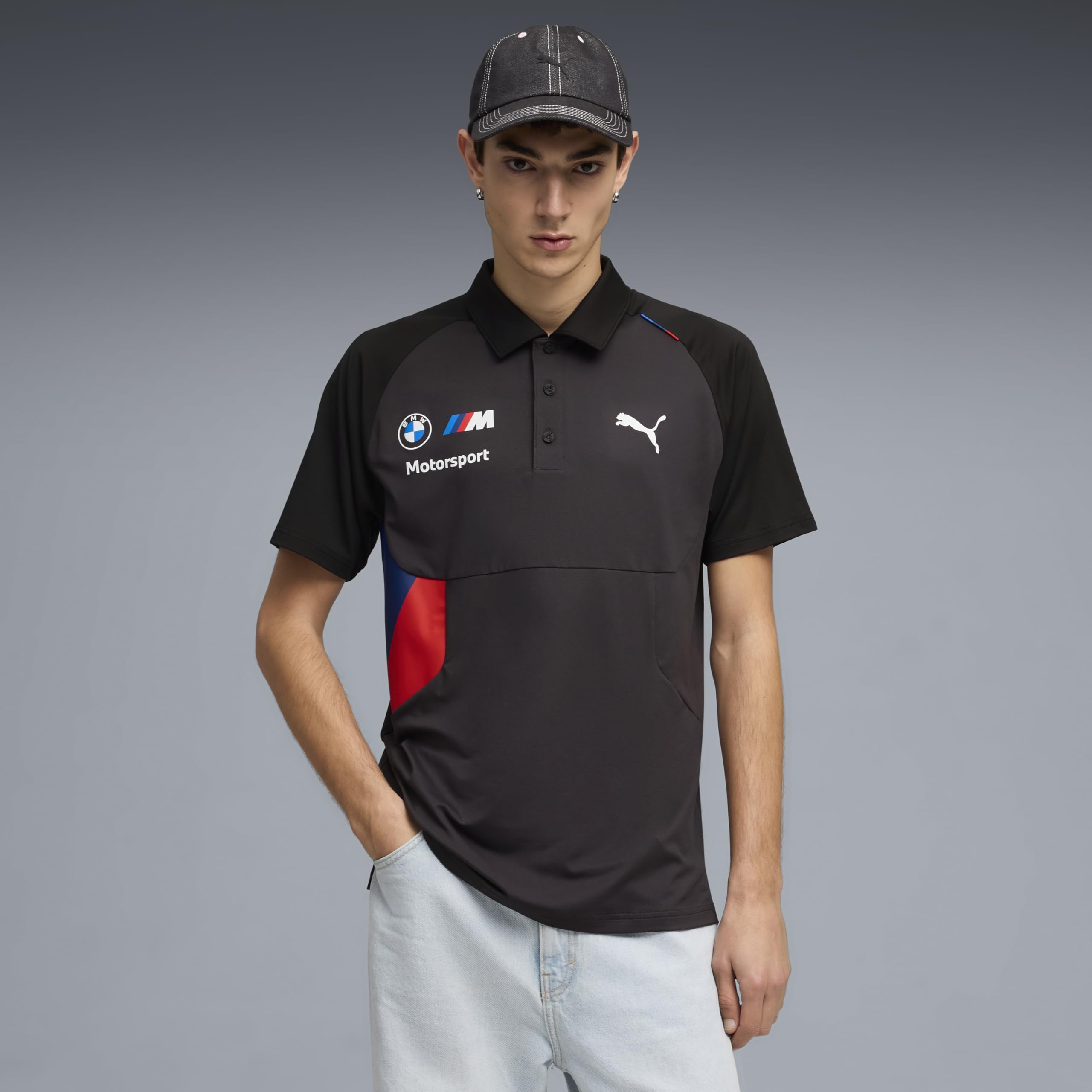 PUMA BMW M Motorsport Polo Pumatech para Hombre – Negro
