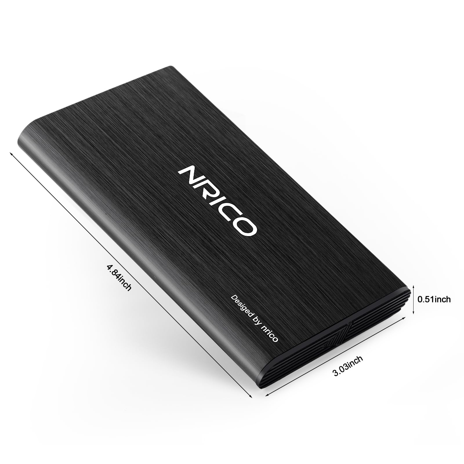 NRICO 500GB Portable External Hard Drive USB 3.0 HDD 2.5inch Storage Compatible for PC, Mac, Desktop,PS4 (500GB, Grey) External Hard Drive NRICO 500GB Portable Hard Drive - USB 3.0