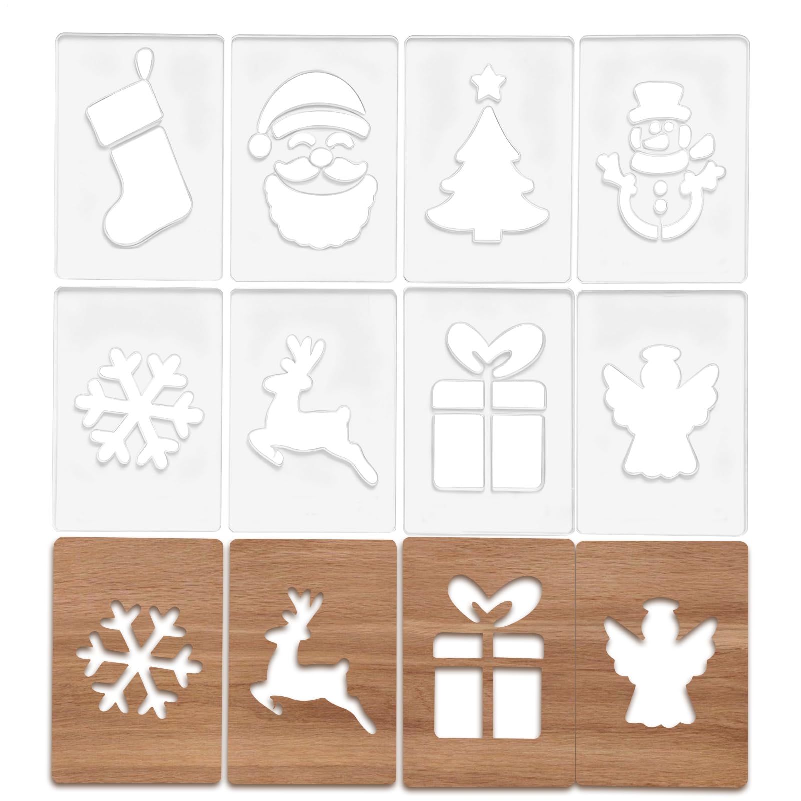 Pochoirs portables pour la menuiserie de Noël en famille