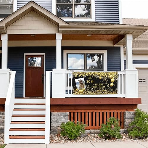 Miniatura 6 de Cartel personalizado de feliz cumpleaños con fotonombre para mujeres, hombres, niños, fiesta de cumpleaños, suministros de decoración de interiores