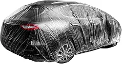 Capa antipoeira para carro | Capa de carro transparente ao ar livre para carros pequenos, capas protetoras, capas externas, garagem, lavável transparente para a maioria dos carros, SUVs