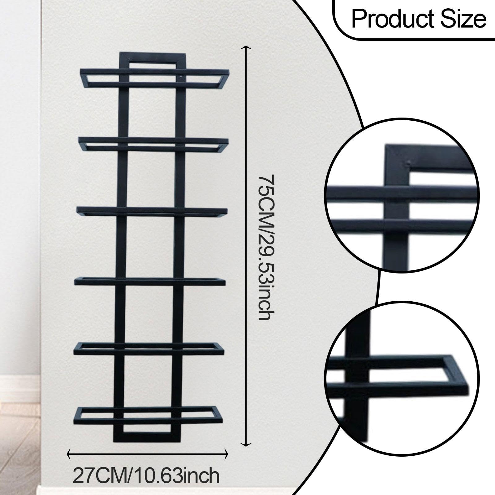 Étagère Murale de Rangement, Porte-Bouteilles et Support pour Bouteilles, Idéale pour La Maison, L