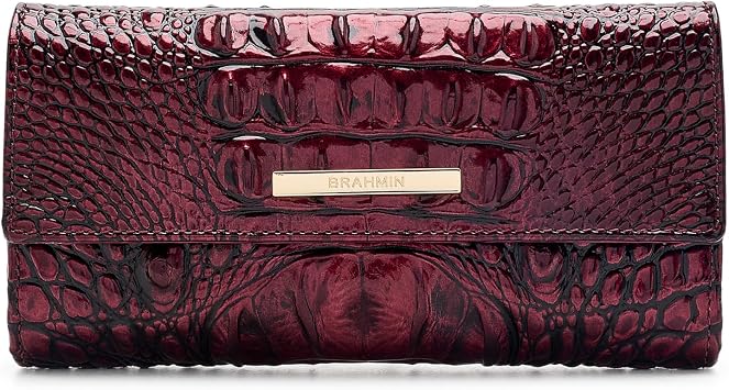 BRAHMIN, Womens, Cordelia Wallet, Oxblood Melbourne, One Size