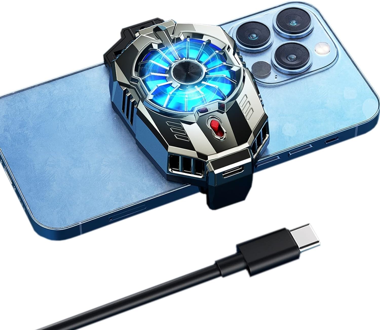 Sounce Phone Cooler Fan with RGB Lights – Dual-Speed Gaming Mobile Radiator with Semiconductor Cooling for iPhone & Android Smartphones (4.5–7 Inch) – Ultra Quiet, Clamp Mount, Plug & Play-image-28