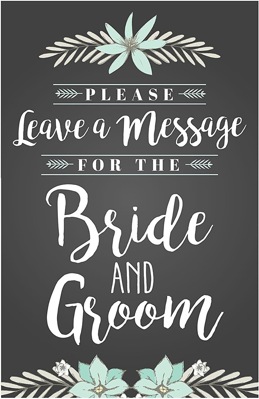 Photo Booth International Elegant Wedding Message Sign. Please Leave A Message for The Bride and Groom Sign, Pefect Wedding Sign for Wedding Receptions