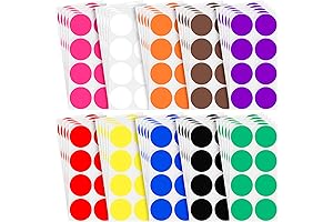Zonon 400 Pieces Circle Sticker Label - 10 ColoRed Dot Stickers