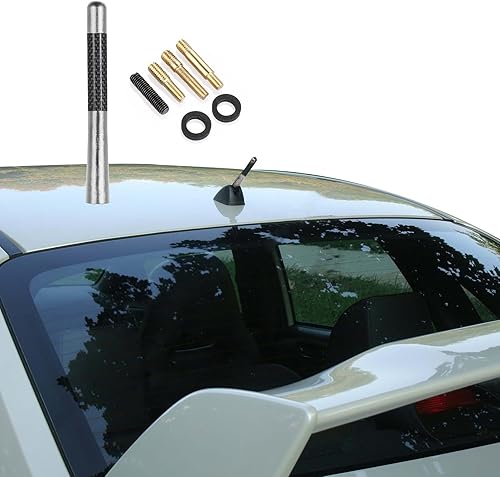 Antena automotriz corta de fibra de carbono de 4.7 pulgadas, antena de radio de fibra de carbono corta, antena de fibra de carbono, reemplazo