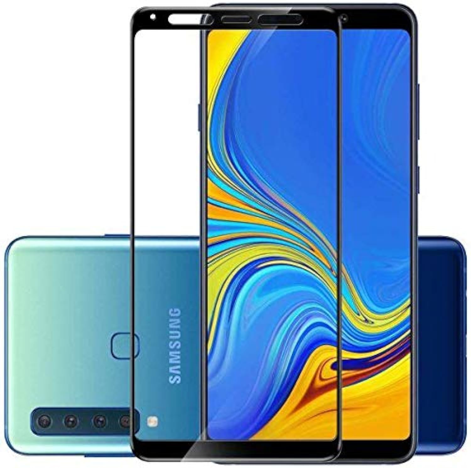 5D Tempered Glass Screen Protector for Samsung Galaxy A9 2018, Black