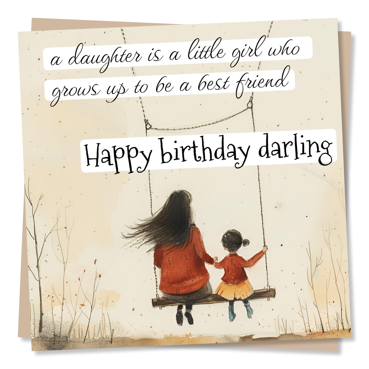 Adorable Birthday Card for Daughter - A Daughter Is A Little Girl Who Grows Up To Be A Best Friend