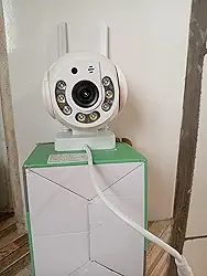 Câmera de Segurança Externa WiFi, PTZ 360°, Visão Noturna, Vigilância IP, Prova d'Água,