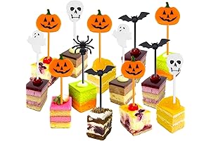 Tatuo Halloween Toothpick with Ghost Toppers