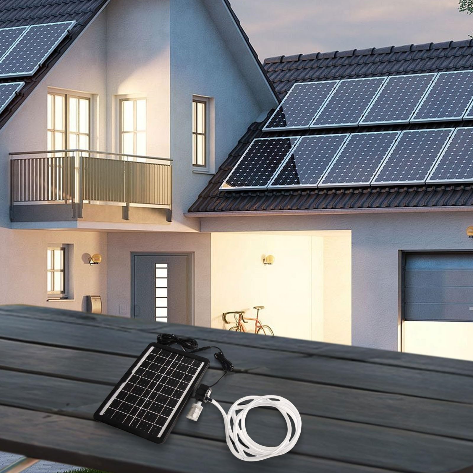 Bomba solar para estanque de 12 V, 240 l/h, aireador para estanques de