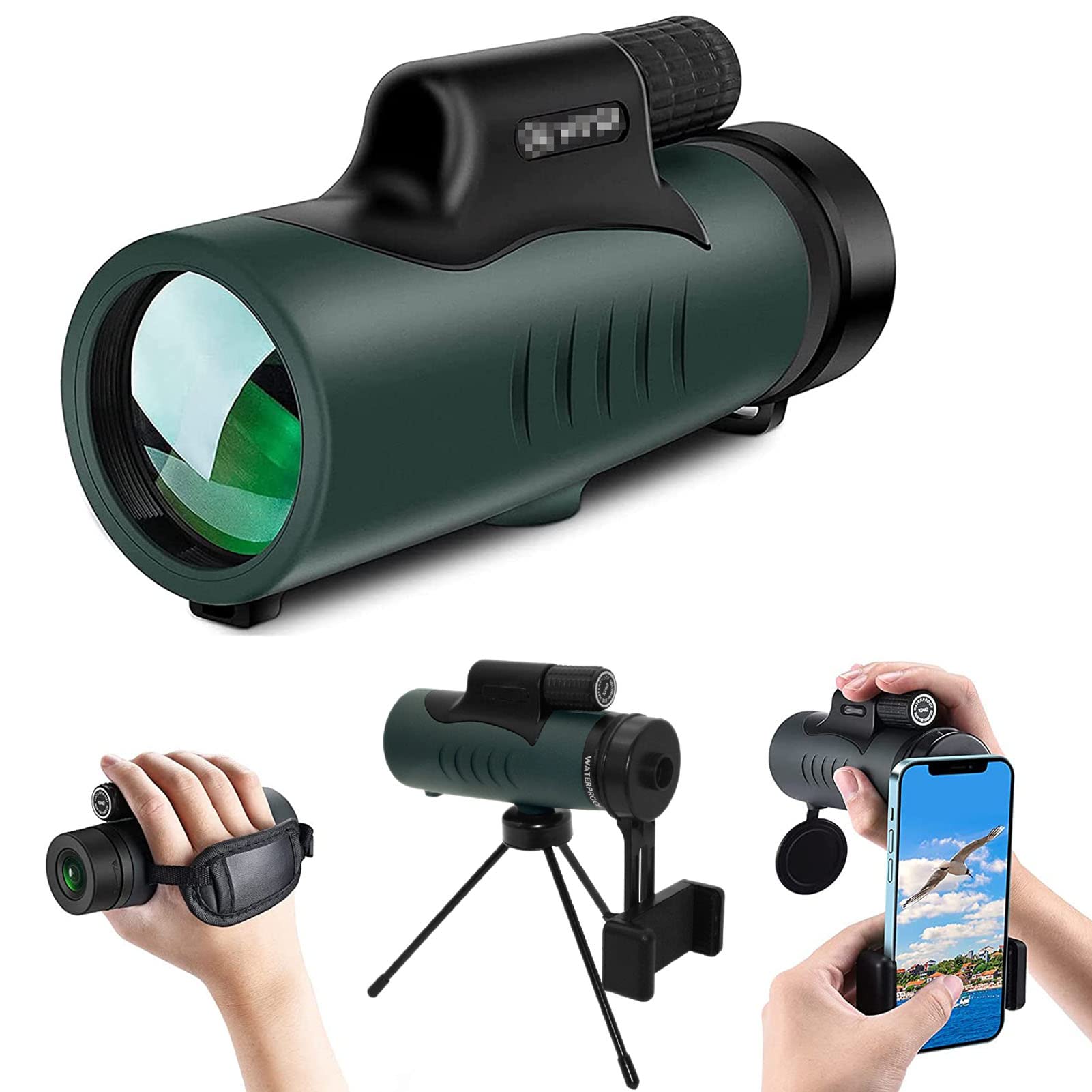 Monocular de gran aumento 10x42 con prisma BAK4 de alta nitidez 6