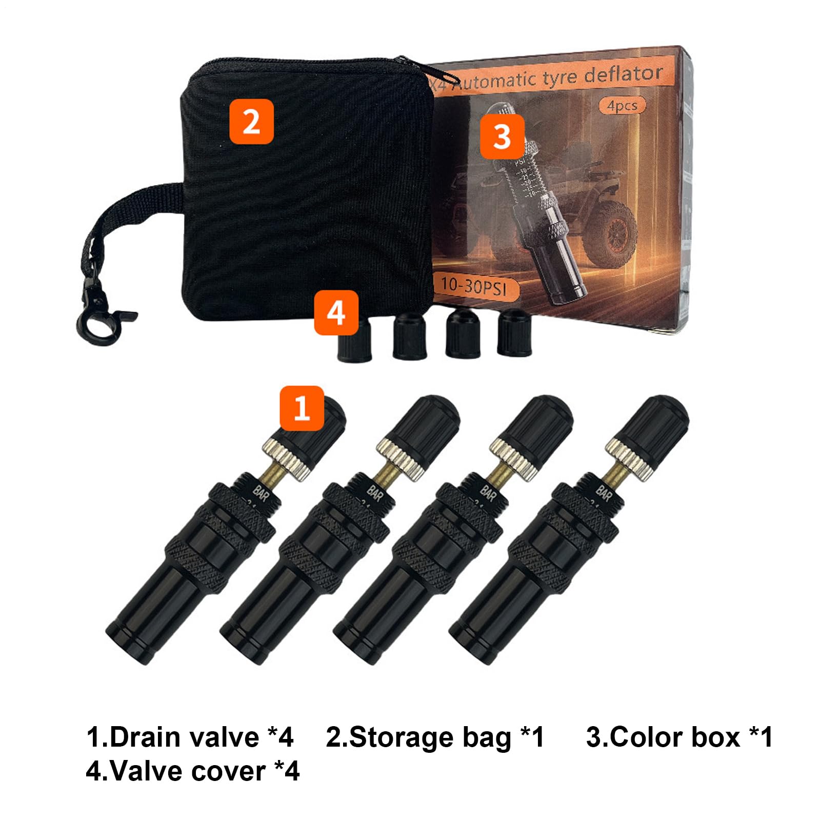 Tire Deflator Valve, Portable Tyre Deflator For, Trucks, RVs, Motorcycles, Automotive Air Down Tool, Quick And Accurate Tire Pressure Release For And Road Use