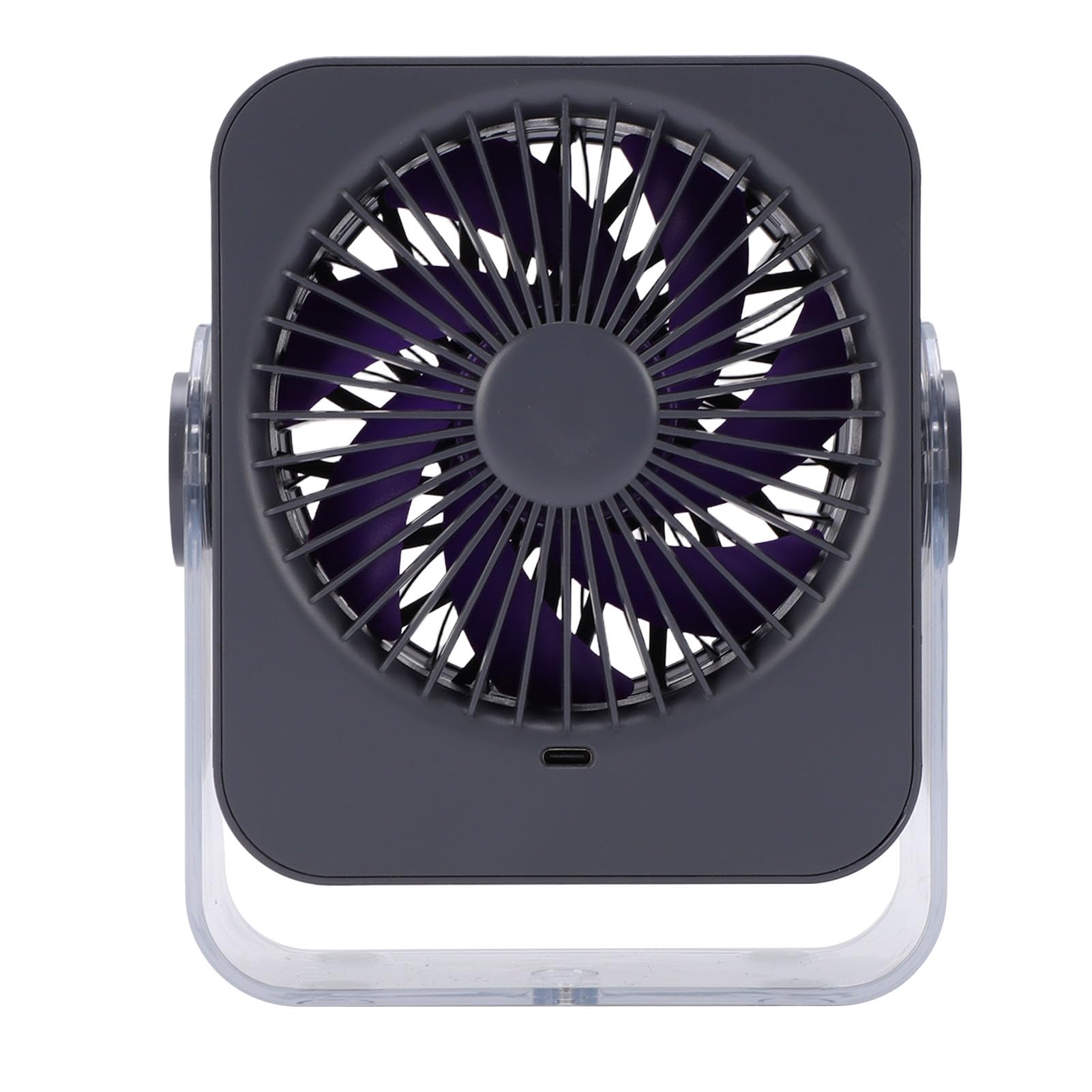 Ventilador de Escritorio Portátil Semiconductor, Refrigeración por Hielo, Ventilador Silencioso Recargable por USB con 199 Velocidades para Camping, Oficina, Tamaño ABS 143x57x169mm (GRAY)