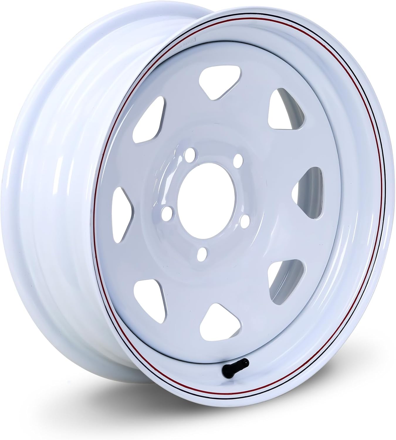 LIBRA 12 x 4 Trailer Wheel 5 Lug on 4.5" Bolt Pattern White Spoke, Pk1-17002