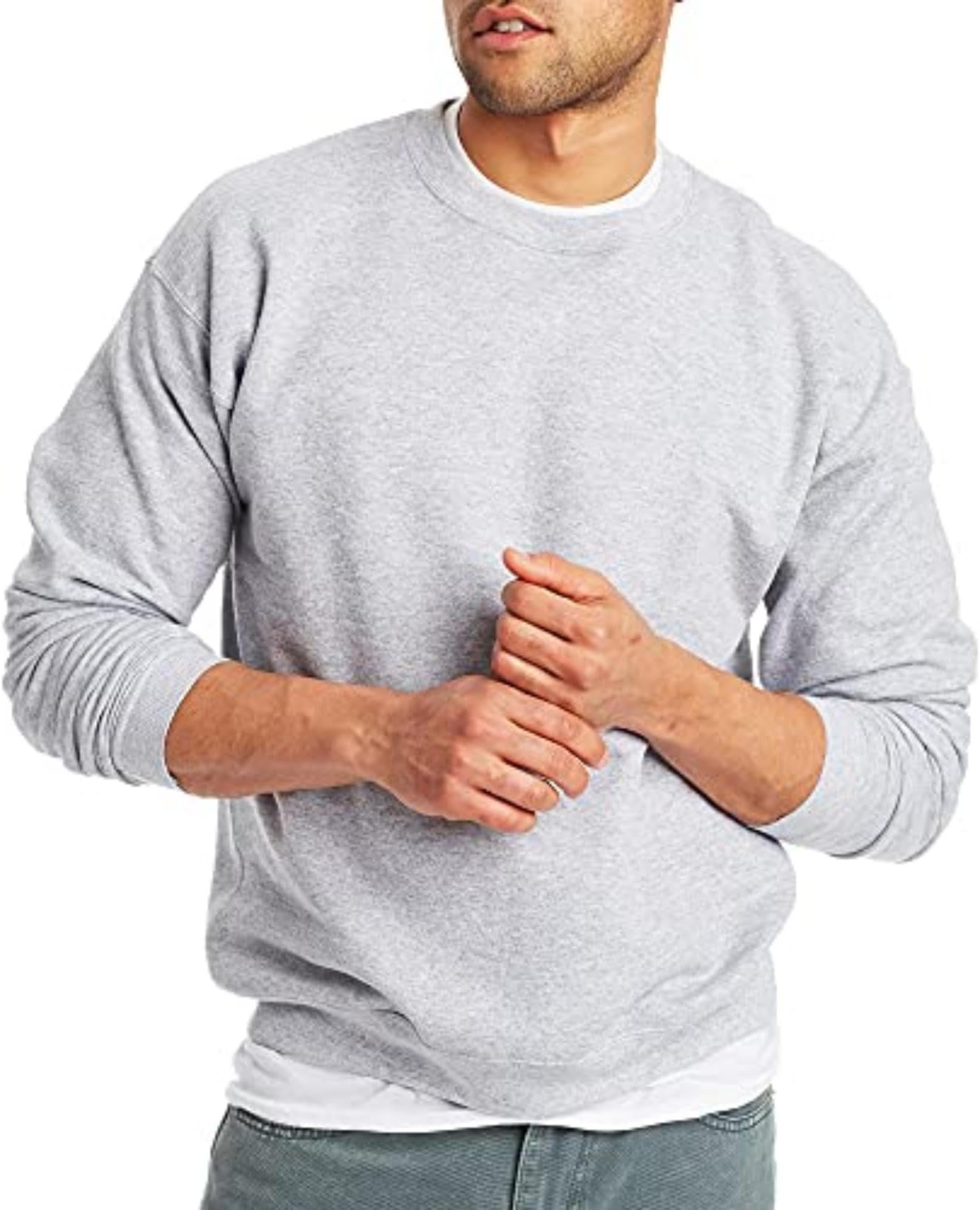 Men's Sweatshirt, EcoSmart Fleece Crewneck Sweatshirt, Cotton-Blend Fleece Sweatshirt, Plush Fleece Pullover Sweatshirt
