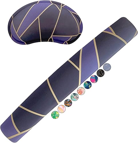 French Koko Soporte para reposamuñecas para teclado y mouse, almohadilla para muñeca de brazo, estampado de cactus, cómodo gel de espuma