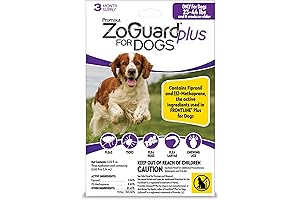 ZoGuard Plus Flea and Tick Prevention for Medium Dogs 5-22 lbs (3 Doses)