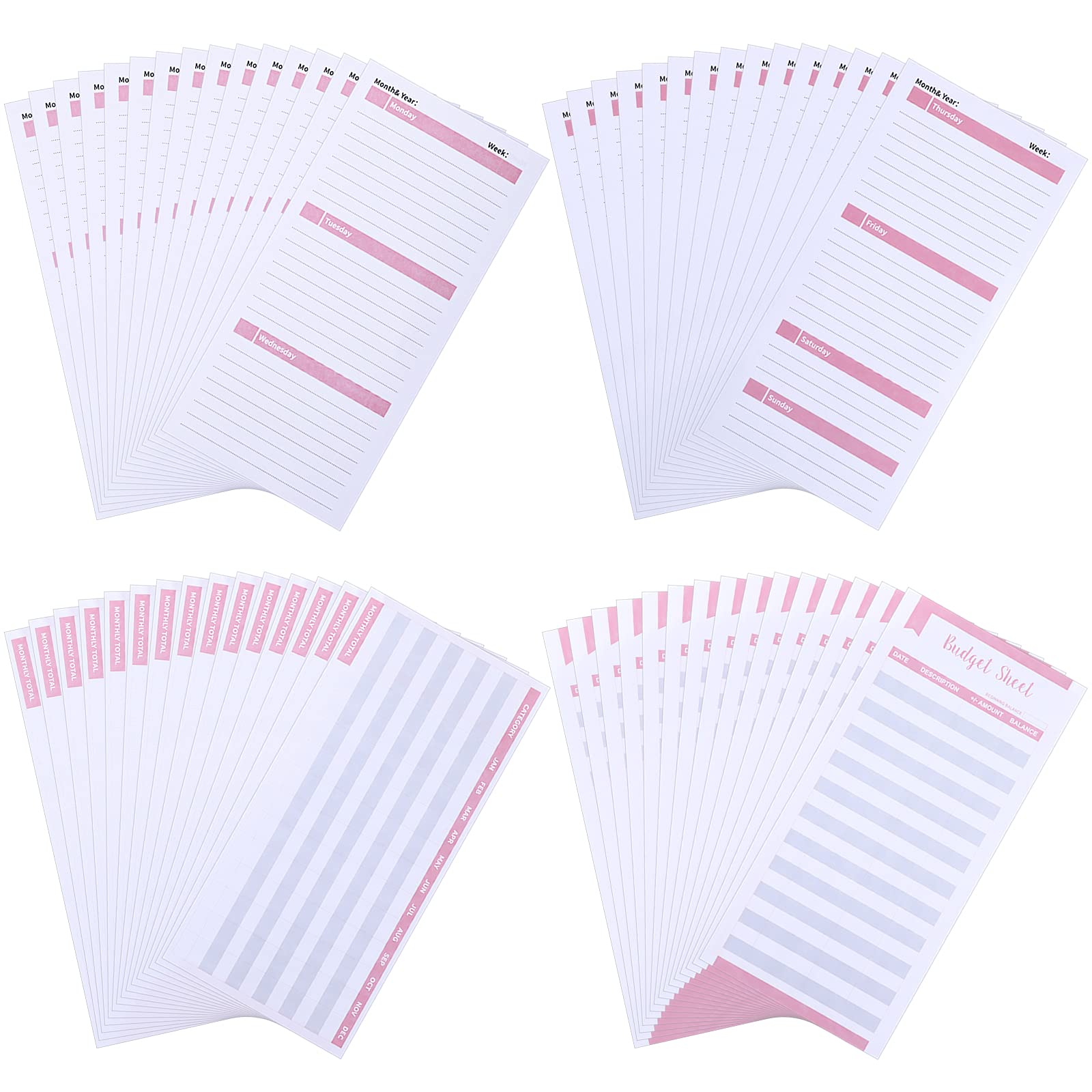 Buy 60 Pieces Expense Tracker Budget Sheets Budget Binder Envelope