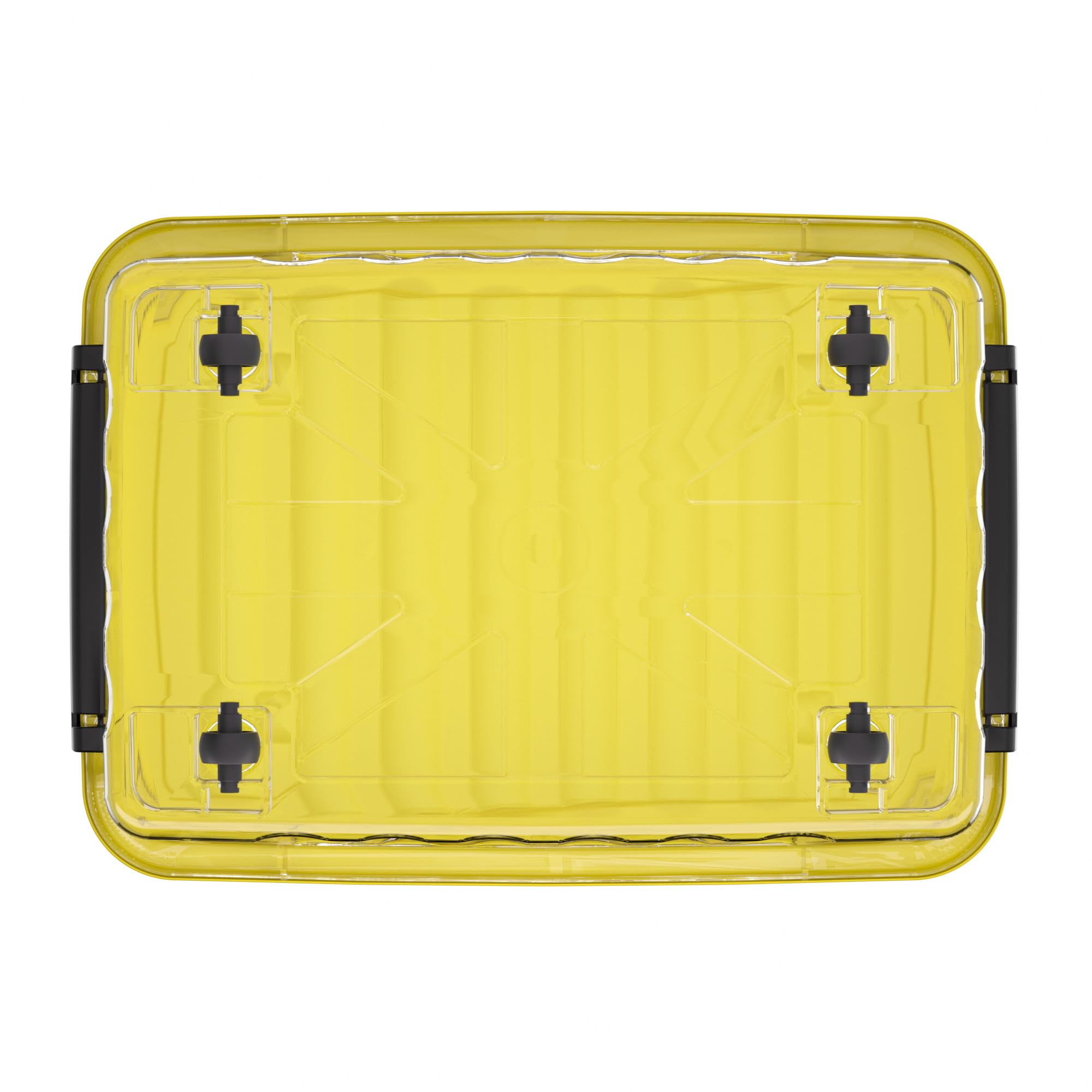 Cetomo 35L x 3 opbergdozen, plastic opbergdoos met deksels, organiserende container met handvat en veilige vergrendelende gespen, stapelbaar, nestbaar, draagtas voor thuiskleding, 35L-3Pack, helder