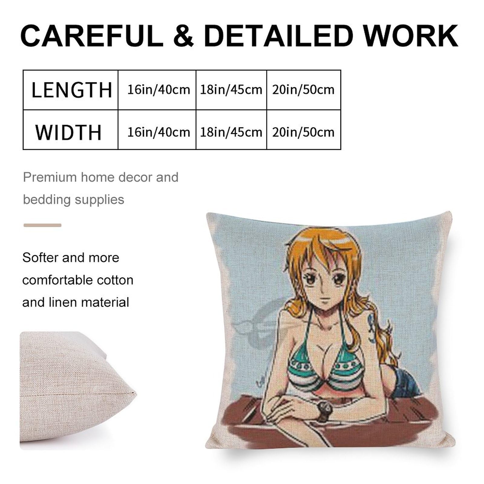 ワンピース ナミ 枕カバー アニメキャラクター プリント ワンピース ナミ 枕カバー アニメキャラクター プリント