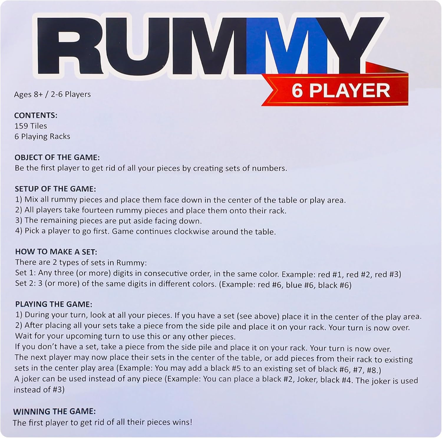 Point Games Zestaw Rummy Cube Dla 6 Graczy – Klasyczna Gra Rodzinna, Wiek 8+