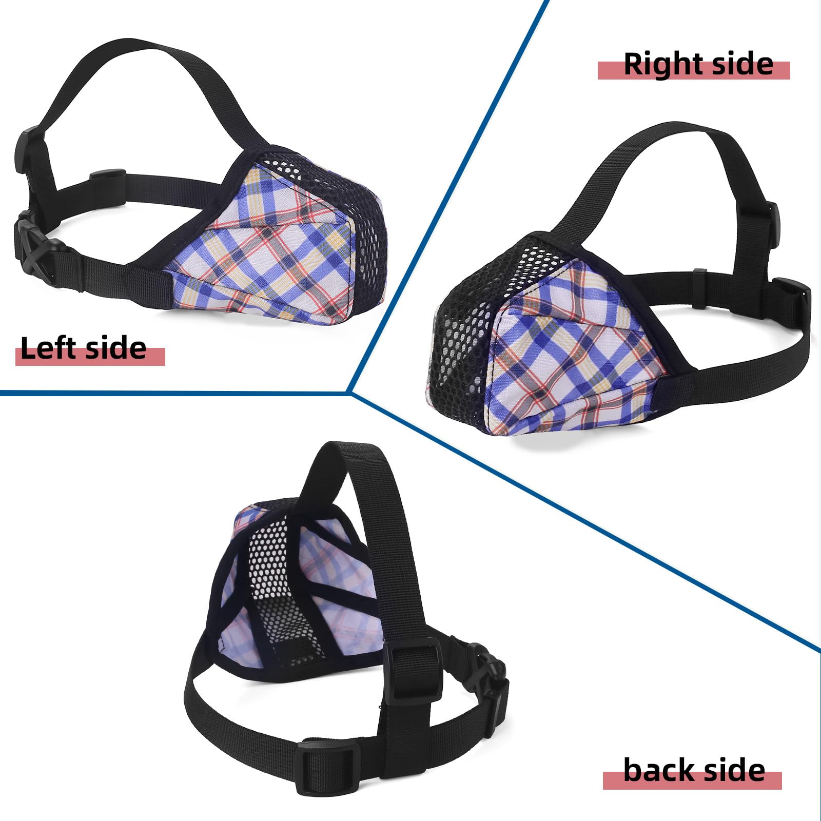 PET'S HUB Breathable Mesh Dog Muzzle, Ideal for Longer Nosed Dogs Dog Muzzle - Image 3