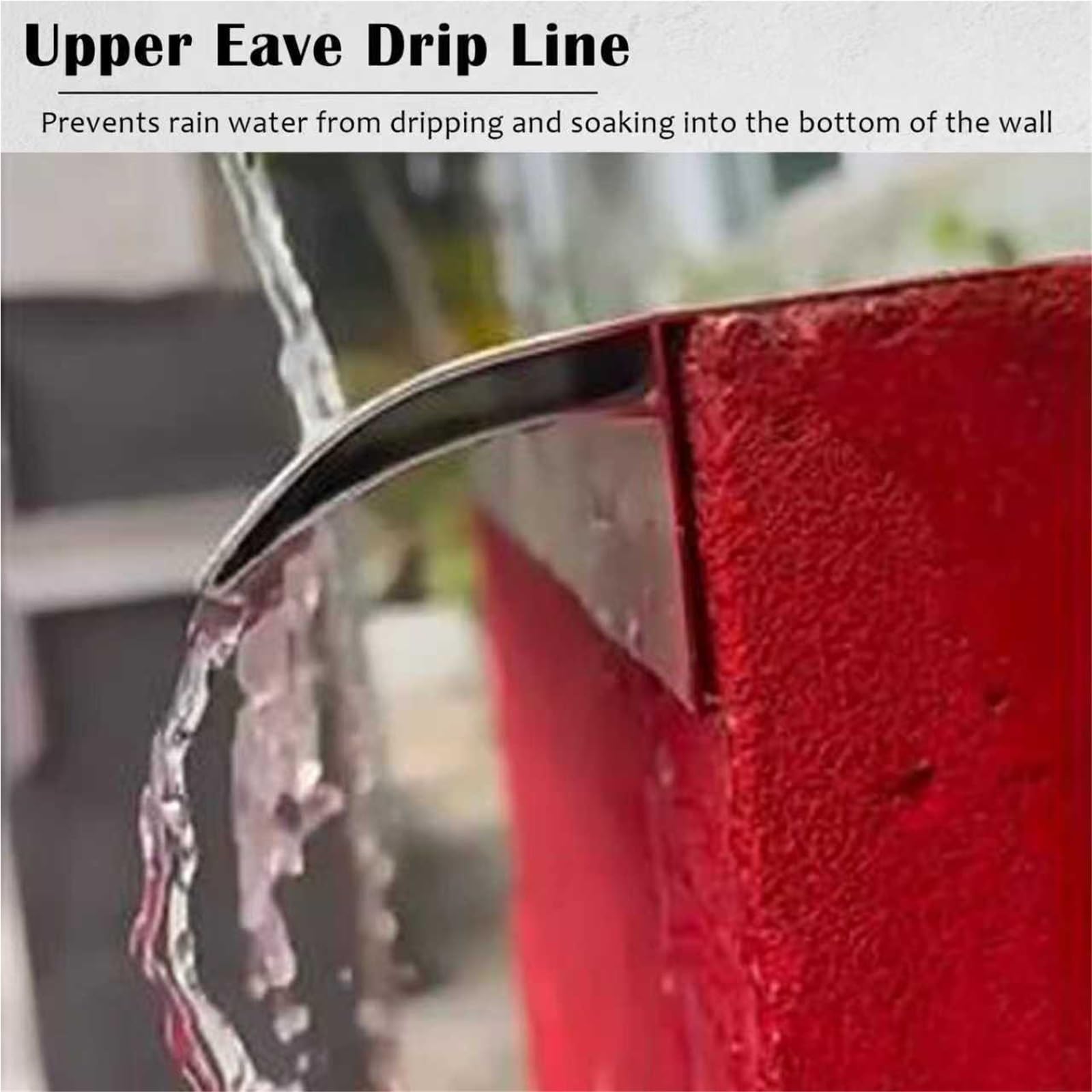 50 protectores de canalones de 180 cm, perfil de pico de goteo, 1 unidad de desviador de agua de 150 cm x 50 mm, evita obstrucciones, ideal para mejoras del hogar